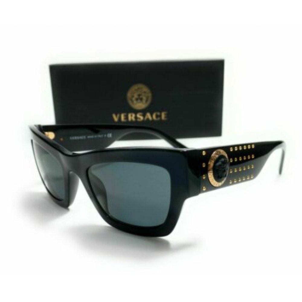 Versace Women's Black and Grey Sunglasses!